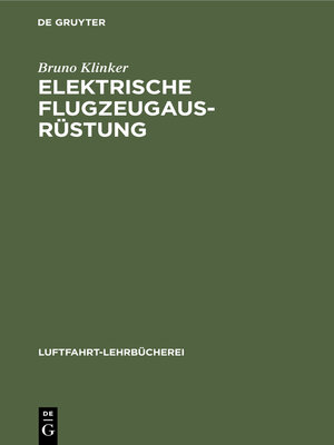 cover image of Elektrische Flugzeugausrüstung